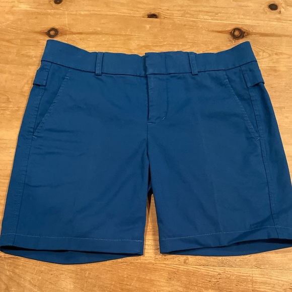 VINCE cotton jrs or wms blue shorts silver hardware preppy spring summer 4 - Picture 1 of 7